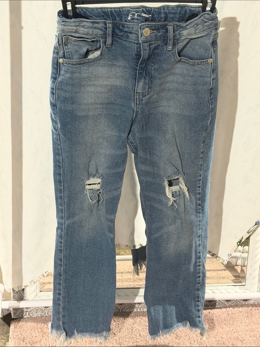 art class Distressed girls Jeans